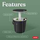 Keter Go Bar 4.2 Gallon Portable Beer and Wine Cooler with Handle and Pop Up Outdoor Table Perfect for Your Patio, Picnic, and Beach Accessories, Graphite
