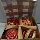 Alupssuc 6''/150mm Large Christmas Ball Ornaments, 4Pcs Christmas Tree Decor, Shatterproof Hanging Decorations with Hooks, Red & Gold Baubles for Xmas Tree, Wedding, Holiday and Party Decor