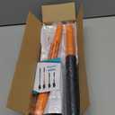 Small Square Shovel for Digging with Metal Handle, 43.3 Inch Heavy Duty Small Shovel, Trench Shovels Ideal for Digging Gardening Trenching Camping Planting Transferring, Orange