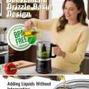 Food Chopper, 4 Cup Fast Food Processor, Electric Meat Grinder with 2 Speed, 4 Stainless Steel Blades, and Whisk, 400W Power for Chopping, Mixing, Emulsifying, Puree and Whisking, BPA-Free