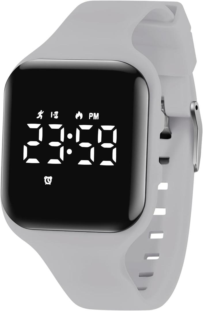 Kids Watches for Girls Boys Digital Sport Watch with Step Counter Pedometer Vibration Alarm Clock, No App Waterproof Fitness Tracker Kids Watch Boys Girls Teens Students Ages 5-16 (009-E-Gray) Kids Watches for Girls Boys Digital Sport Watch with Step Counter Pedometer Vibration Alarm Clock, No App Waterproof Fitness Tracker Kids Watch Boys Girls Teens Students Ages 5-16 (009-E-Gray)