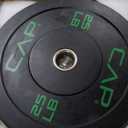 CAP Barbell Rubber Olympic Bumper Plate | Multiple Options/Colors (25lbs - Pair)