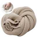 Newborn Posing Wrap Newborn Photography Props Soft Stretch Knit Blanket Handmade Wrap for Baby Boys Girls Photoshoot, Sand
