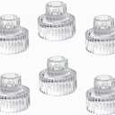 Hosley Set of 12 Glass Taper Candle Holders/Tea Light Candle Holders 2 Inches High Ideal Gift for Weddings Party Favor Reiki Meditation
