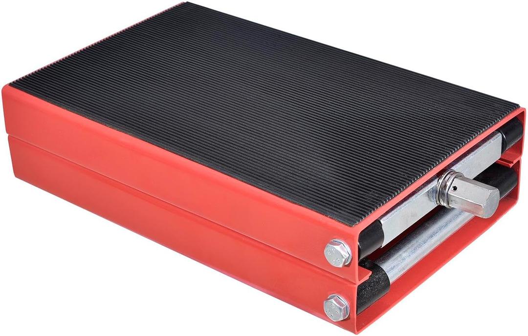 Motorcycle Scissor Center Lift - Steel Wide Deck Hoist Center Stand - Motorcycle Center Scissor Lift Jack Wide Deck Hoist Center Stand for Motorcycle Maintenance (Red)