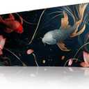 Gaming Mouse Pad Desk Pad XL Large Mouse Mat Keyboard Mat Office Desk Decor AccessoriesKeyboard Mat Office Desk Decor Accessories (Koi)