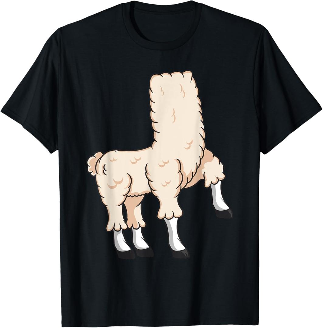 Llama Costume Halloween Easy Cosplay Last Minute Outfit T-Shirt