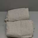 NICETOWN 100% Blackout Linen Curtains 90" Long for Bedroom, Thermal Insulated Living Room Curtains with Liner, Farmhouse Style Linen Blend Window Draperies for Dining Room (2 Panels, 52" W, Natural)