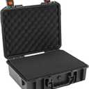 TORIBIO 16 Inch Hard Carrying Case with Customizable Foam, Waterproof Microphone Case Protector Travel, Anti-fall Portable Storage Box for Travel Outing, 16" x 13" x 5"