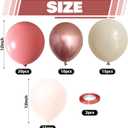 Blush Pink Balloons, 60 Packs 12 Inch Retro Pink Double Stuffed Nude Beige Balloon, Dusty Pink and Rose Gold Boho Balloons Set for Birthday Bridal Baby Shower Weddings Mothers Day Party Decoration