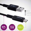 USB C / USB A Charge Cable 3 Ft