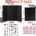 MiniInflat 4 Set Graduation Photo Display Board Trifold Poster Board for Class of 2026 Grad Party Picture Display Graduation Photo Frames for Multiple Pictures Table Decor(Pink,24 x 16 Inches)
