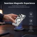 Magnetic Clear Case Compatible with iPhone 17 Pro 6.3 Inch, Two-Tone Slim Protective Cover with Metal Camera Frame & Hard PC Back, TPU Bumper (Black, iPhone 17 Pro)