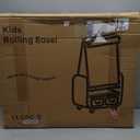 BanaSuper 3-In-1 Folding Kids Art Easel - Double-Sided Foldable Wooden Art Easel with Chalkboard & Whiteboard, Height Adjustable, Portable Art Station with Paper Roll Holder, Ideal Gift for Girl & Boy