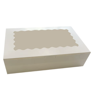 9pcs Dessert Candy Doughnut Packing Boxes, Size 14 x 13, White