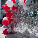 COKAOBE Silver Shimmer Wall Backdrop, 24PCS Square Sequin Shimmer Backdrop Panel, Photo Backdrops for Birthday, Anniversary, Wedding, Graduation & Bachelorette Party Decoration