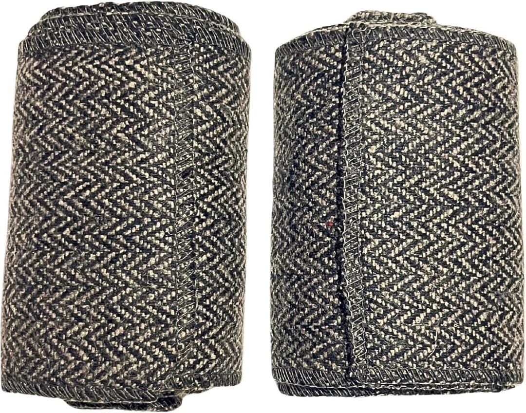 warreplica Medieval SCA LARP Reenactment Viking Wool Leg WrapsHerringbone PatternNorse Warrior Costume Accessory (Brown)