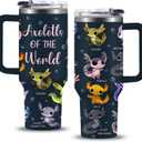 Axolotl Gifts, 40oz Axolotls of The World Axolotl Tumbler with Straw and Lid, Gifts for Axolotl Lovers, Axolotl Stuff, Axolotl Birthday Gifts For Girls/Boys, Axolotl Cup, Axolotl Coffee Travel Mug