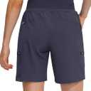Obla Women's Hiking Cargo Shorts Zipper Pockets Soft High Waisted Quick Dry 7 Inch Long Shorts for Women Golf Athletic Summer (L)