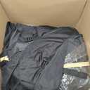 Golf Cart Cover Enclosure 4&6 Passenger, Golf Cart Cover for Yamaha Club Car EZGO, Waterproof 600D Oxford Rain Cover, Transparent Tail Light Panel, Foldable Door,4-Sided Clear Windows (Black)