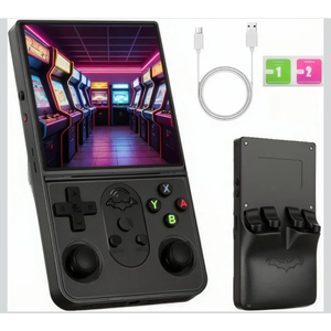 Donop R36 PROMAX Handheld Game Console, 4.0 Inch IPS Screen, Linux System, 64GB TF Card, Portable Retro Gaming Device with 4000mAh Battery