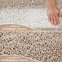 Yimobra Chenille Bathroom Rugs Non Slip, Extra Thick Soft Absorbent Bath Rug, Machine Washable Quick Dry Bath Mat for Bathroom Floor, Tub and Shower, Home Decor Accessories, 24x17, Khaki