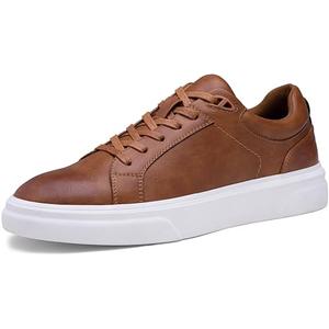 Vostey Men's Casual Shoes Fashion Sneakers Mens Sneakers Breathable Business Sneakers for Men (BMY5012 Brown 10.5)