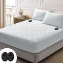 Bwarm Premium Quilted Heated Mattress Pad King Size, 78" x 80" Bed Warmer, 9 Heat Settings, 1-12 Hours Auto Off, Soft and Cozy, Deep Pocket, Fast Heating, Machine Washable