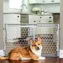 Carlson 28"-42" Easy Fit Dog Gate, Expandable Plastic Pet Gate, Pressure Mounted Gate for Doorways & Hallways, Gray