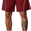 JMIERR 2026 Mens Casual Y2K Shorts Quick Dry Elastic Waist Drawstring Lightweight Activewear Beach Shorts (XX-Large, Burgundy)