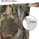 Forest Camouflage Curtains,Wild Animal Bear Deer Elk Blackout Rod Pocket Window Drapes for Living Room Bedroom Decor W42xL45in (Style)