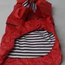 Morezi Dog Zip Up Raincoat with Reflective, Rain/Water Resistant, Adjustable Drawstring, Removable Hood, Raincoats with Legs - Red - M