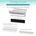 3" Clear Polycarbonate U-Channel with Magnet, 3-3/4" Bright Chrome Frameless Shower Door Handle with Metal Strike for 1/8", 5/32", 3/16" and 1/4" Thick Swing Glass Shower Doors