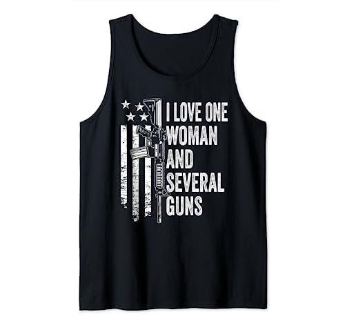 I Love One Woman And Several Guns - Husband Dad Gun (BACK) Tank Top, XL