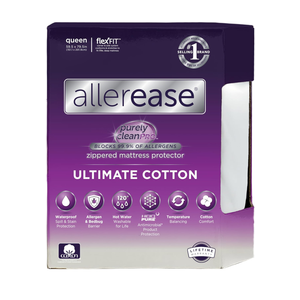 AllerEase Ultimate Allergy Protection and Comfort Zippered Mattress Protector, Queen