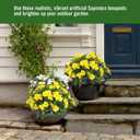 Fake Flowers Artificial Flowers For OutdoorArtificial Plant Artificial Impatiens Bouquet Flowers For Outdoors DecorationSilk Spring Artificial Plants For Outdoors Indoor Decor 2PCSYellow