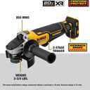 DEWALT 20V MAX* Angle Grinder Tool Cordless Brushless, 4 1/2 Inch, with Paddle Switch and Kickback Brake, Tool Only (DCG413B)