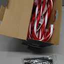 VCOKEN 10'' Christmas Candy Cane Pathway Markers Lights - Set of 10 Christmas Stakes Lights Outdoor Pathway Decorations, Connectable & Light Up Xmas Holiday Party Yard Art Indoor Outdoor Ornament (Red)