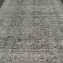 Machine Washable Rugs for Living Room: 10x14 Area Rugs for Bedroom Vintage Stain Resistant Non Slip Low Pile Lightweight Boho Carpet for Kitchen Dining Room Farmhouse Kids Room Nursery (Brown and Grey)