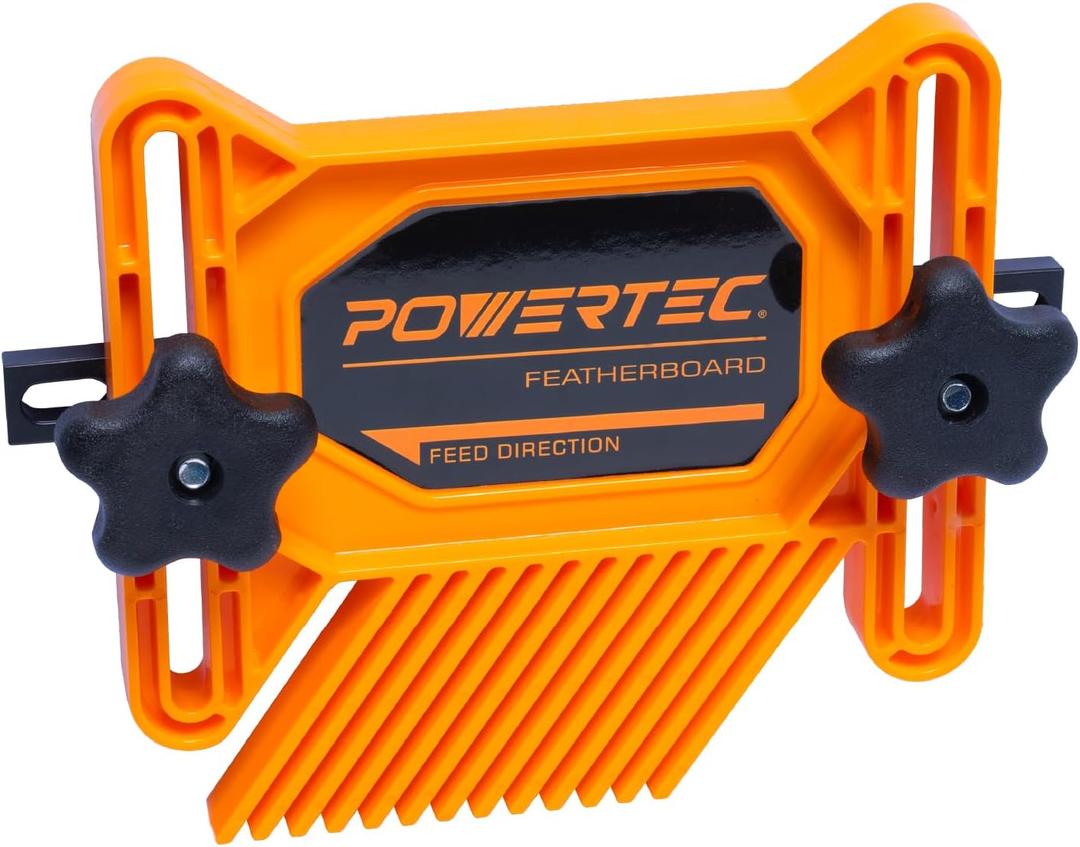 POWERTEC Universal Featherboard for Table Saw, Router Table, Router Fence and Band Saw, Wood working Tools & Accessories To Reduce Kickback and Increase Safety (71468)