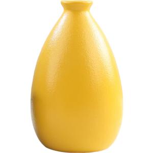 LSBTAUCP-Ceramic vase,Yellow vase for Home Decoration, Modern Style Dry vase, Dining Room Bedroom Office