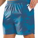 NORTHYARD Mens Swim Trunks 5" Beach Swim Shorts Quick Dry Bathing Suit with Mesh Liner Packable (Blue, S)