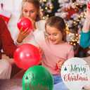 Totelux Merry Christmas Balloon Stickers Cute Christmas Bobo Balloons Stickers Decals for DIY Festive Balloon Decoration Supplies Red Green 6Pcs