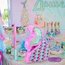 Hooqict Mermaid Tail Pinata with Pinata Stick & Blindfold for Girls Mermaid Party Games Decorations Under the Sea Ocean Themed Birthday Party Supplies