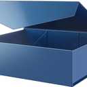 PACKHOME 17x14.5x5.5 Inches, Extra Large Gift Box with Lid, Magnetic Closure Box for Clothes and Large Gifts (Glossy Blue), 1 Count