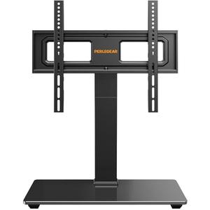 Perlegear Universal Swivel TV Stand Base for 3270 inch TVs, Height Adjustable Table Top TV Stand Mount with Tilt, Tempered Glass Base, Holds up to 88 lbs, Max VESA 400x400mm, PGTVS26 : Electronics