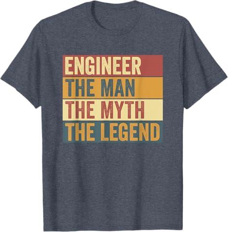 Funny Engineer Engineering Legend Saying T-Shirt, Size Large