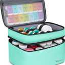 Mancro Dual Layers Medicine Organizer Bag, Pill Bottle Organizer Storage with Lockable Zipper, Medication Travel Bag for Pills, Vitamins, Medical Supplies for Home Storage, Travel, Green