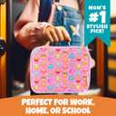 Bentology Lunch Box for Kids- Insulated, Waterproof, Durable Tote Bag Lunchbox fits Bento Boxes, Containers, Jars, Bottles- Keeps Food Hotter or Colder Longer- Back To School Reusable Sleeve For Girls (Owl)