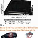 2Pack Large Car Window Screen Mesh 41" to 53", for Large SUV, Pickup, Truck, Minivan, Window Sun Shade for Car Camping Overnight Sleeping